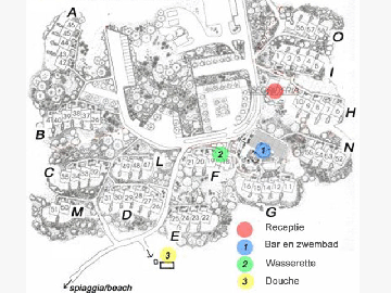 Plattegrond vakantiepark Salinedda aan het strand - Sardinie